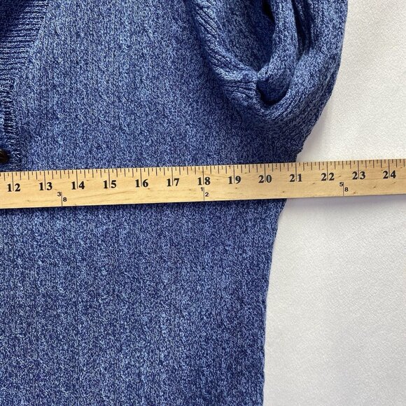 Karen Scott Knitted Braid Split Cowl Neck Long Sleeve Sweater Women XL Blue Used - Picture 6 of 16